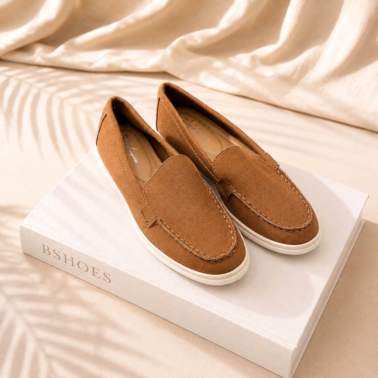 Mocassins Casual Suède Caramel