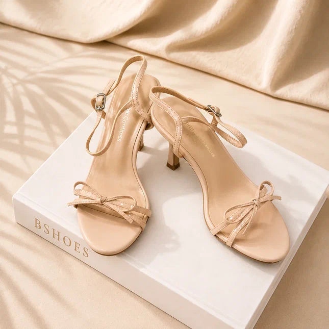 Sandales Élégance Nude à Nœud